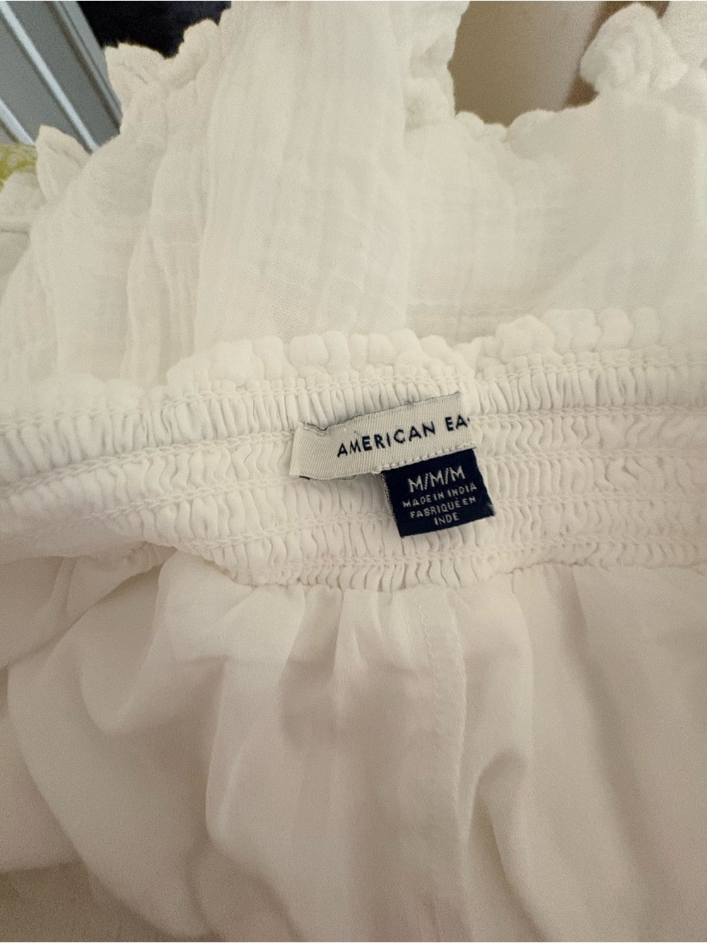 American Eagle Outfitters White High-Waist Ruffled Cotton Shorts Size Medium - Picture 10 of 13